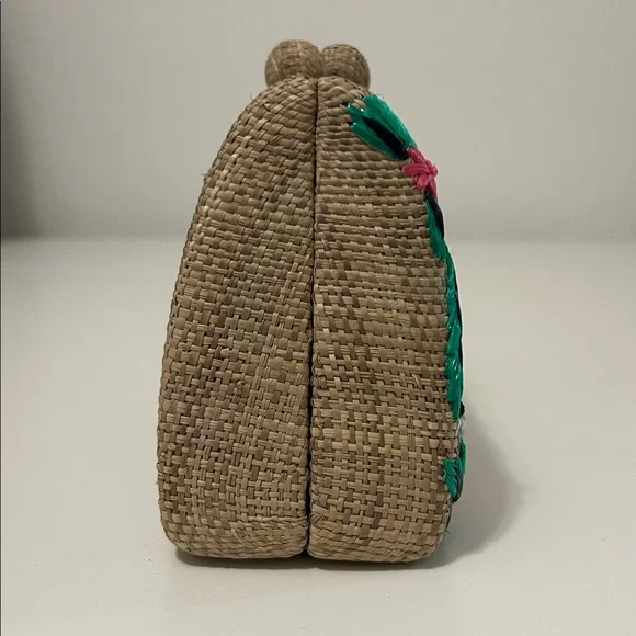 Serpui Candice Embroidered Clutch in Toast - Picture 4 of 10